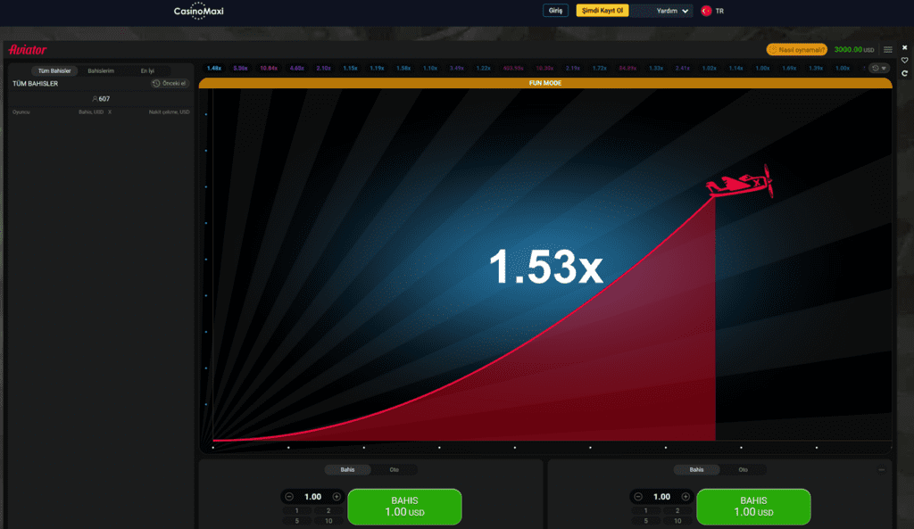 Casinomaxi Aviatör oyunu